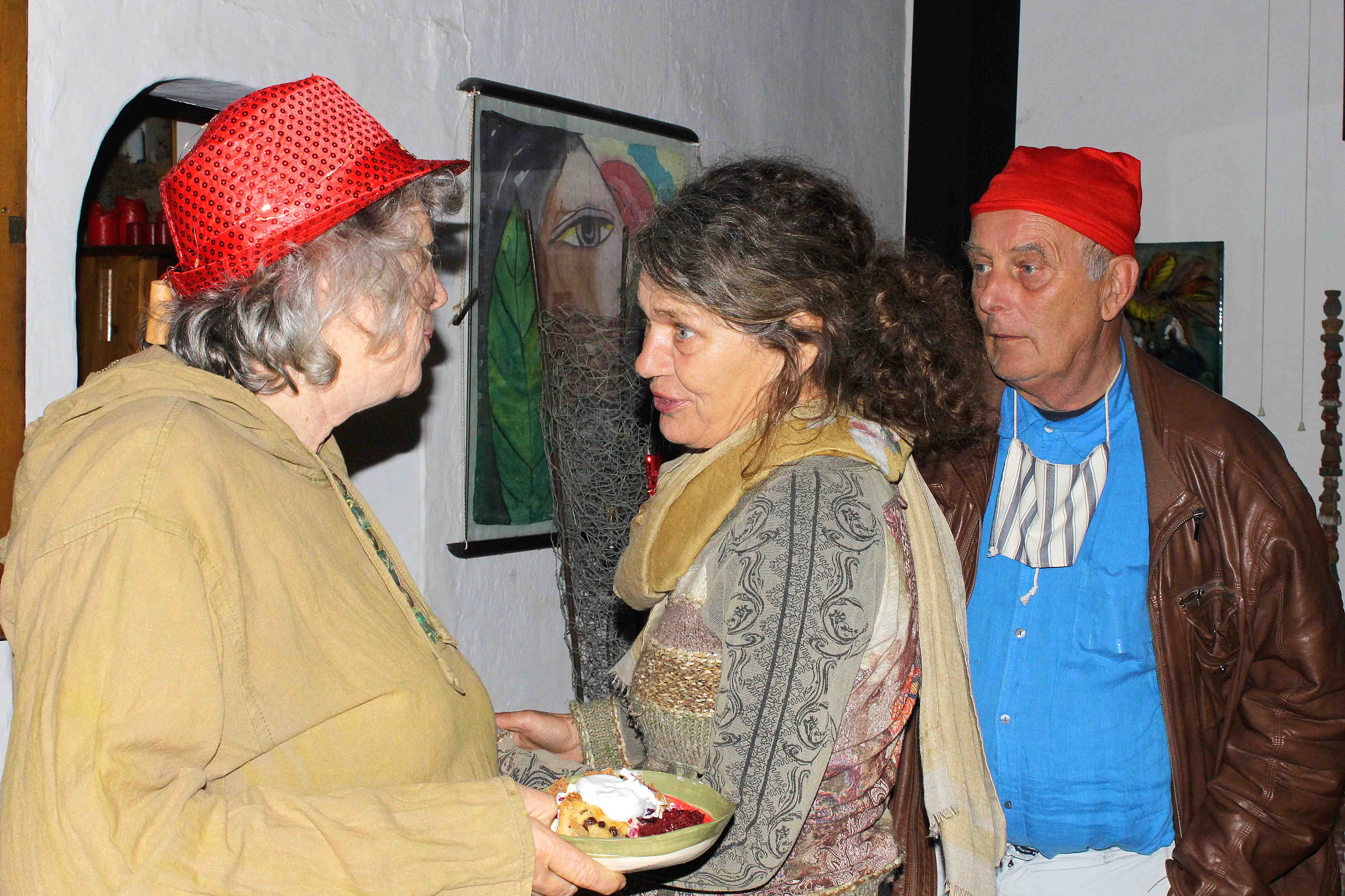 Guests chatting with each other.
