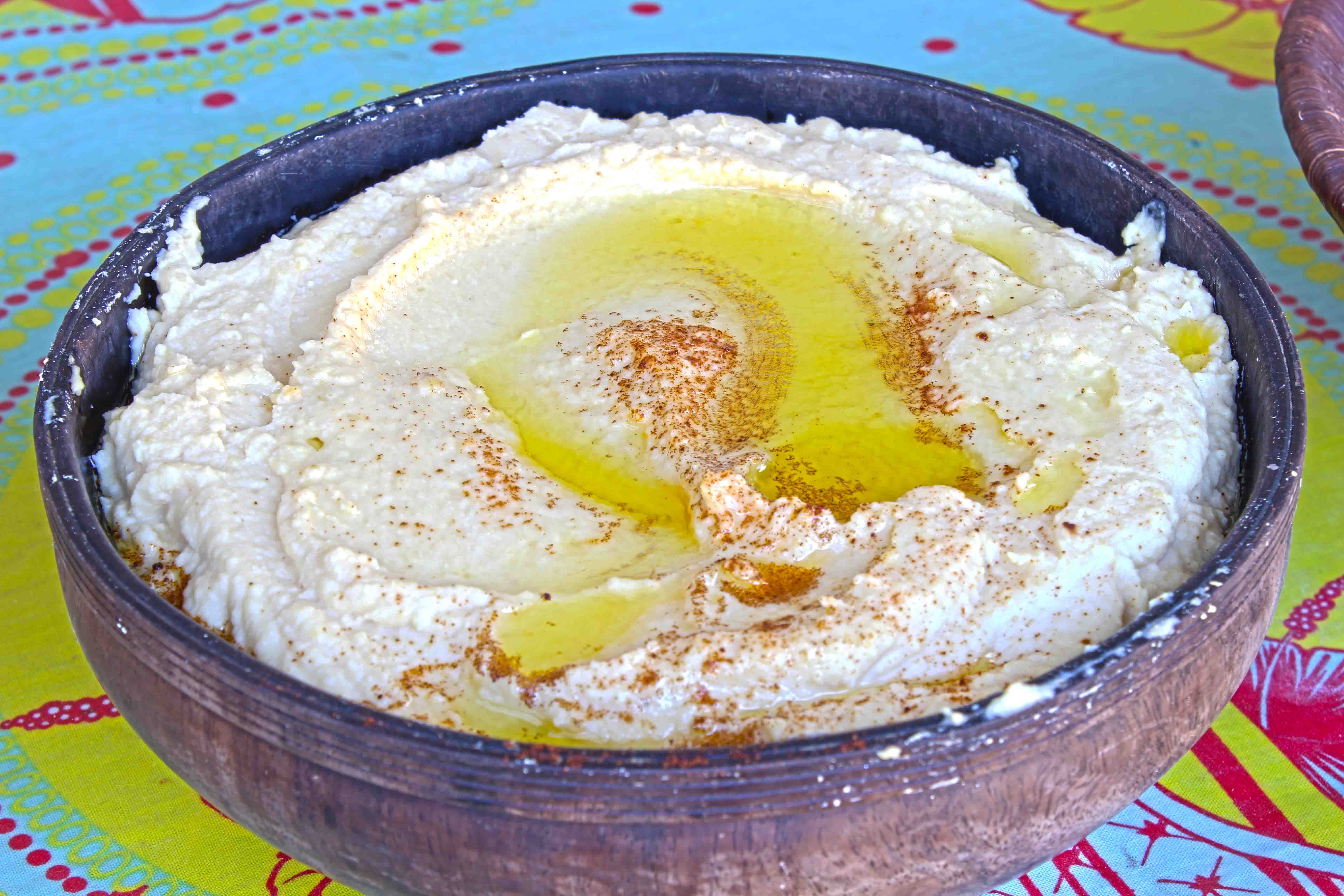 Chickpeas with Tahini Dip.